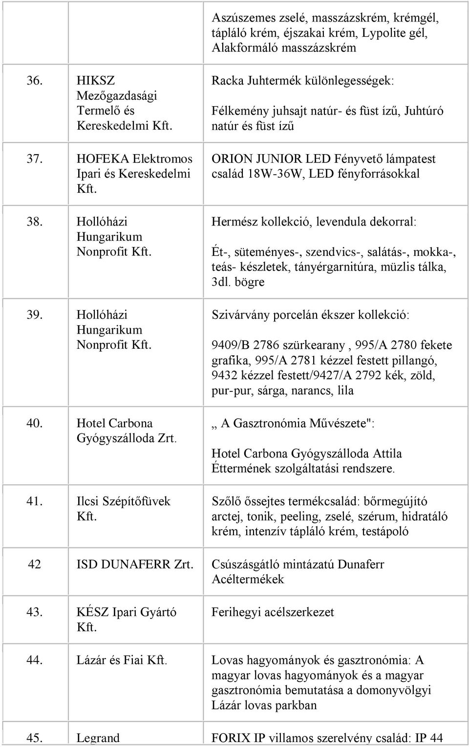 Ilcsi Szépítőfüvek Racka Juhtermék különlegességek: Félkemény juhsajt natúr- és füst ízű, Juhtúró natúr és füst ízű ORION JUNIOR LED Fényvető lámpatest család 18W-36W, LED fényforrásokkal Hermész