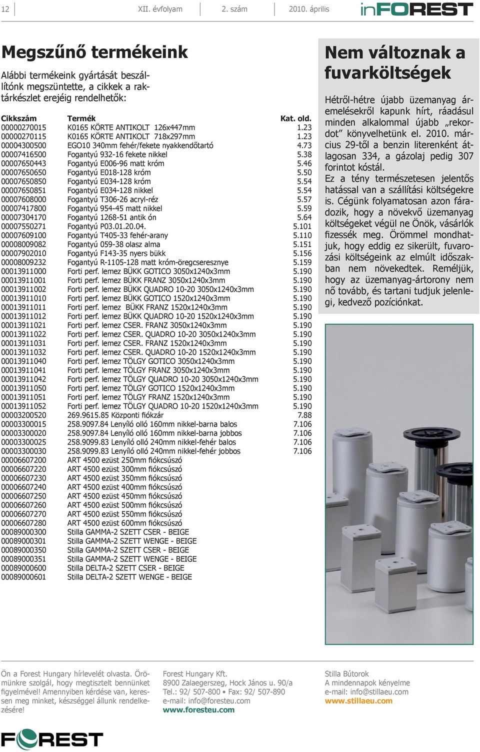 38 00007650443 Fogantyú E006-96 matt króm 5.46 00007650650 Fogantyú E018-128 króm 5.50 00007650850 Fogantyú E034-128 króm 5.54 00007650851 Fogantyú E034-128 nikkel 5.