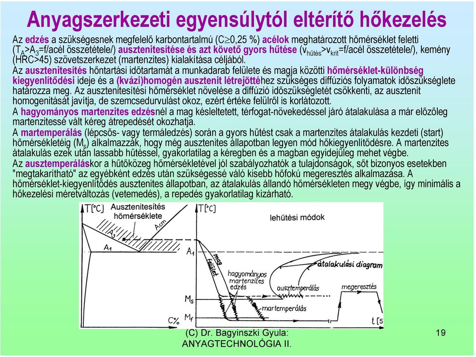 Az ausztenitesítés hőntartási időtartamát a munkadarab felülete és magja közötti hőmérséklet-különbség kiegyenlítődési ideje és a (kvázi)homogén ausztenit létrejöttéhez szükséges diffúziós folyamatok