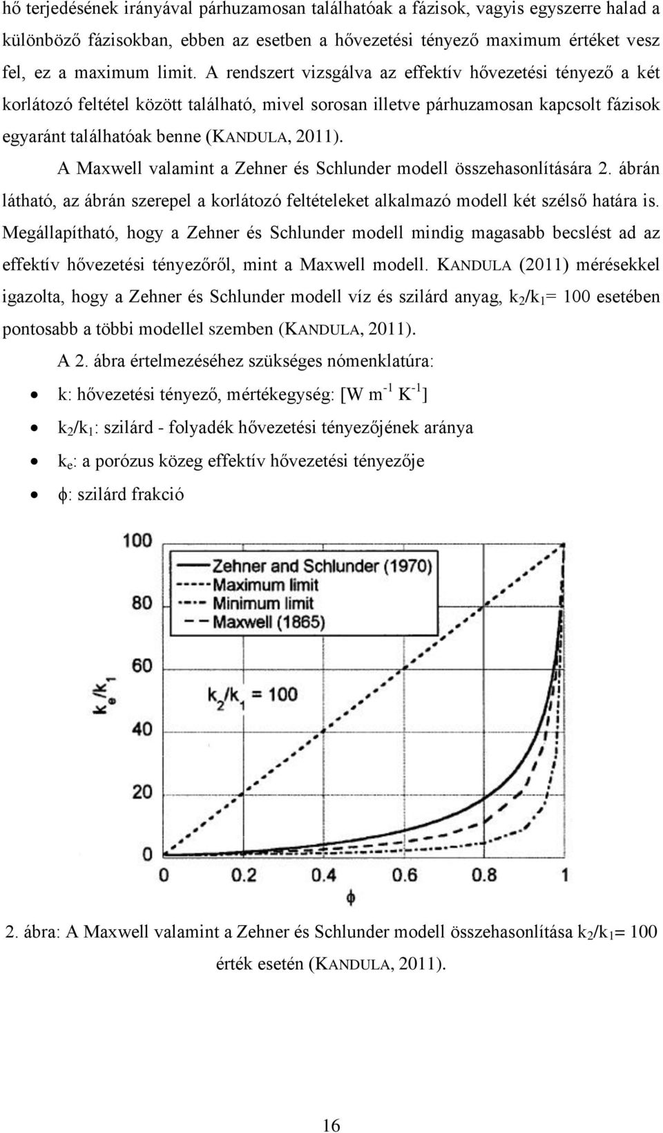 A Maxwell valamint a Zehner és Schlunder modell összehasonlítására 2. ábrán látható, az ábrán szerepel a korlátozó feltételeket alkalmazó modell két szélső határa is.