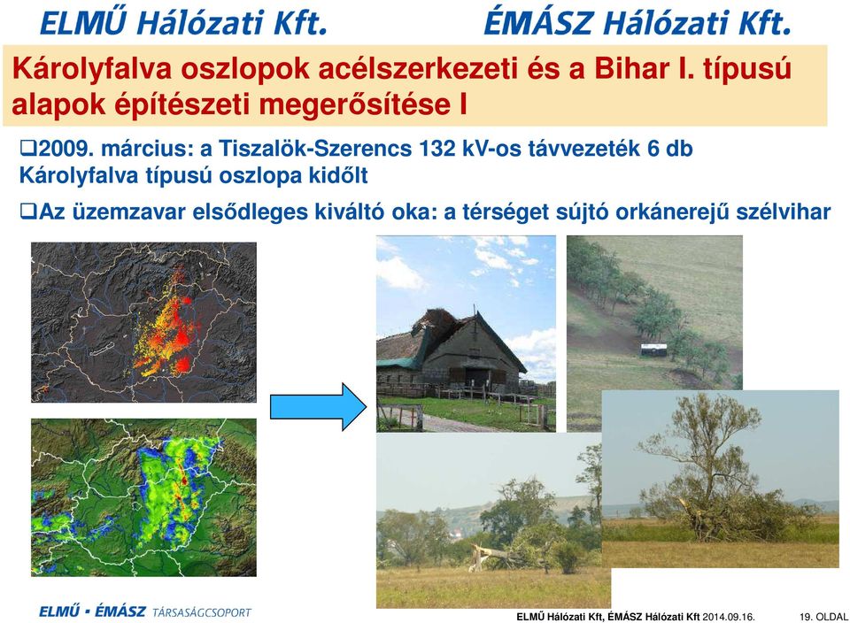 március: a Tiszalök-Szerencs 132 kv-os távvezeték 6 db Károlyfalva