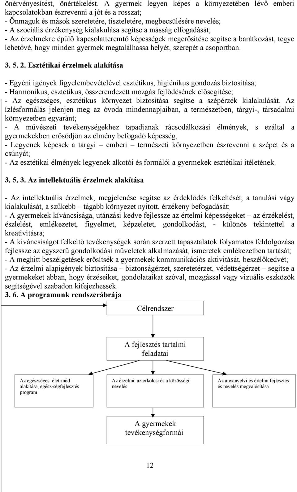 kialakulása segítse a másság elfogadását; - Az érzelmekre épülő kapcsolatteremtő képességek megerősítése segítse a barátkozást, tegye lehetővé, hogy minden gyermek megtalálhassa helyét, szerepét a