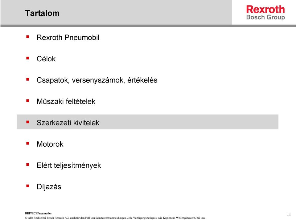 Műszaki feltételek Szerkezeti