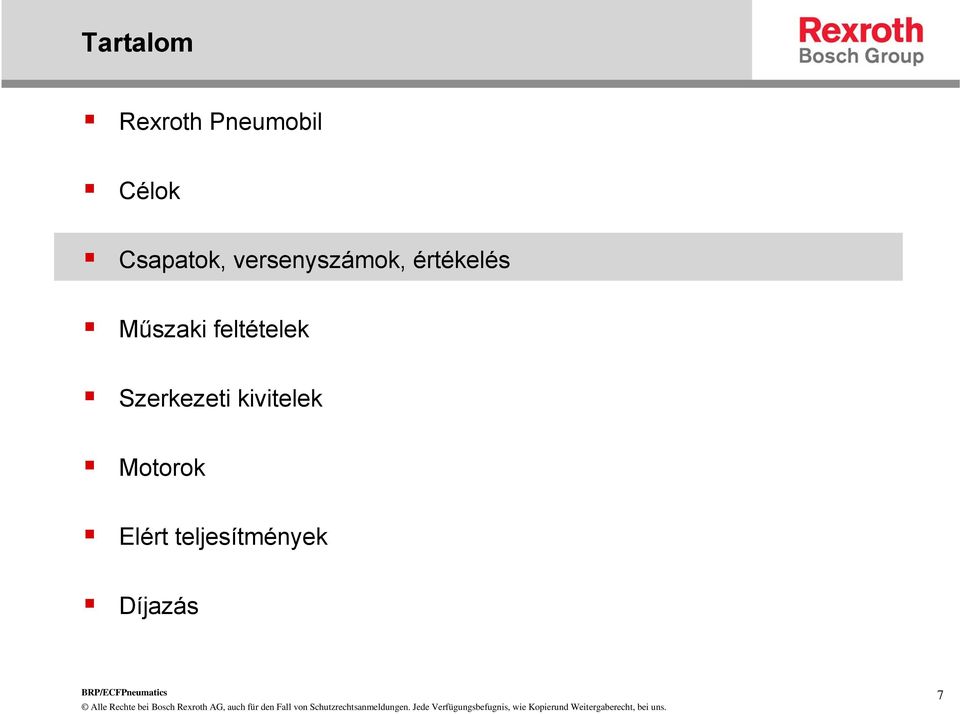 Műszaki feltételek Szerkezeti