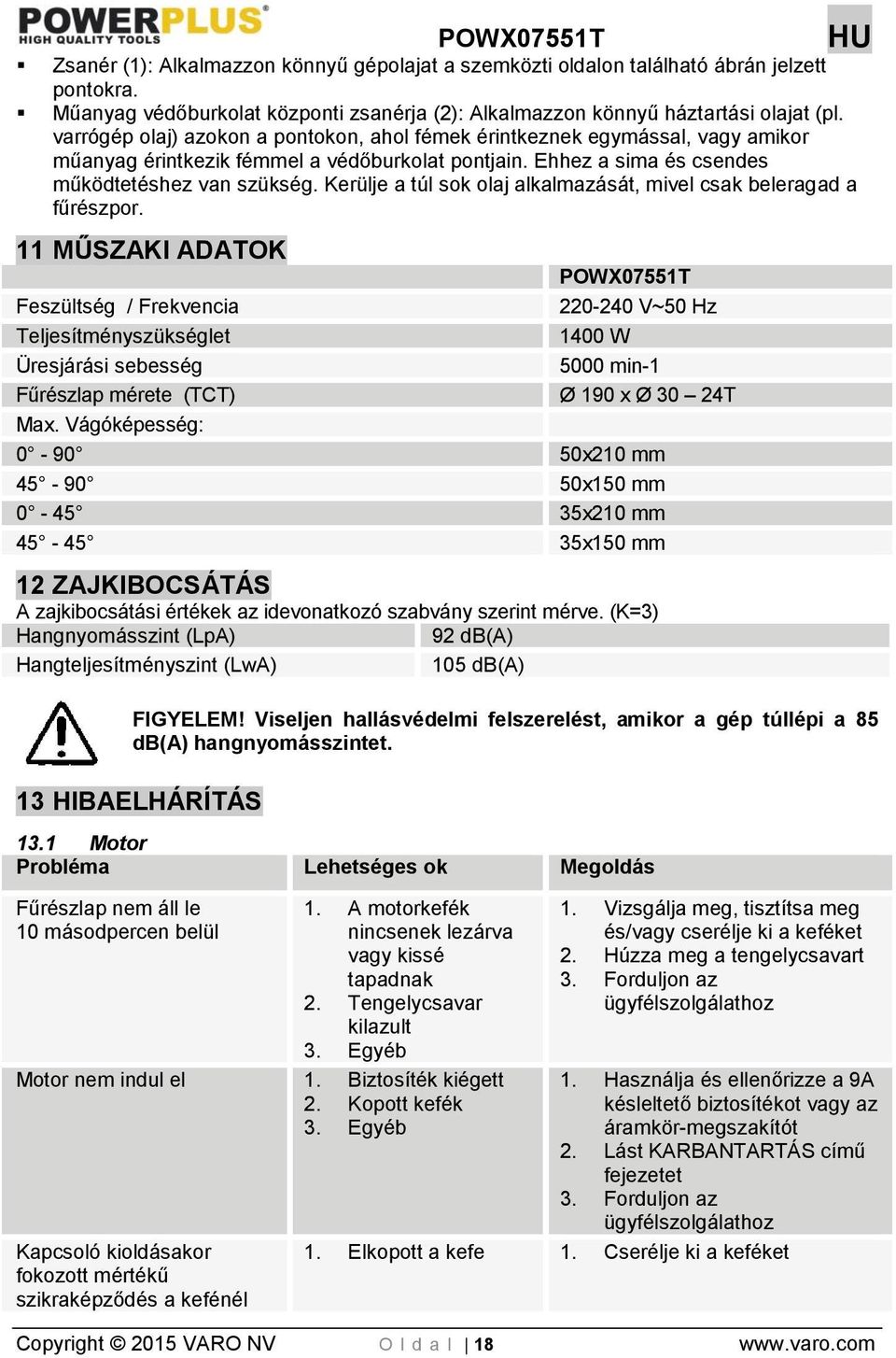 Kerülje a túl sok olaj alkalmazását, mivel csak beleragad a fűrészpor.