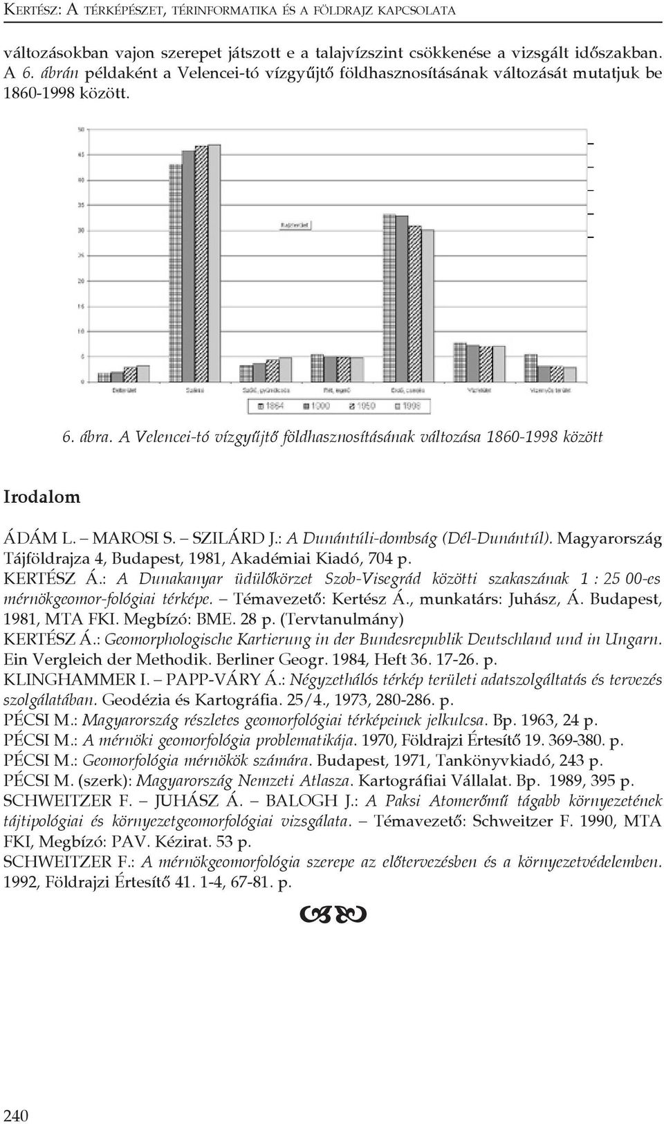 Magyarország Tájföldrajza 4, Budapest, 1981, Akadémiai Kiadó, 704 p. KERTÉSZ Á.: A Dunakanyar üdülőkörzet Szob-Visegrád közötti szakaszának 1 : 25 00-es mérnökgeomor-fológiai térképe.