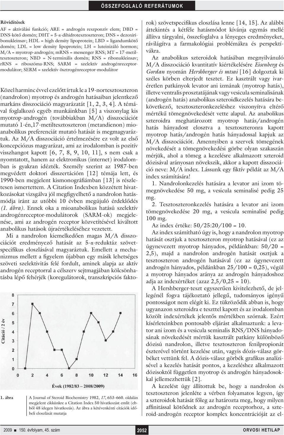 rrns = riboszóma-rns; SARM = szelektív androgénreceptormodulátor; SERM = szelektív ösztrogénreceptor-modulátor 1. ábra A Journal of Steroid Biochemistry 1982, 17, 653 660.