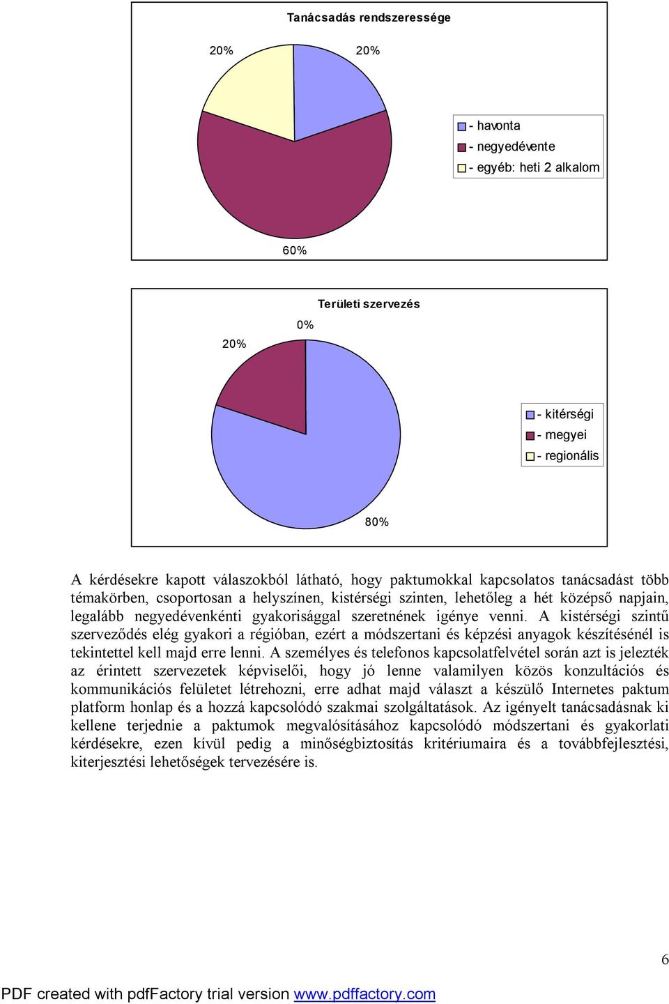 A kistérségi szintű szerveződés elég gyakori a régióban, ezért a módszertani és képzési anyagok készítésénél is tekintettel kell majd erre lenni.