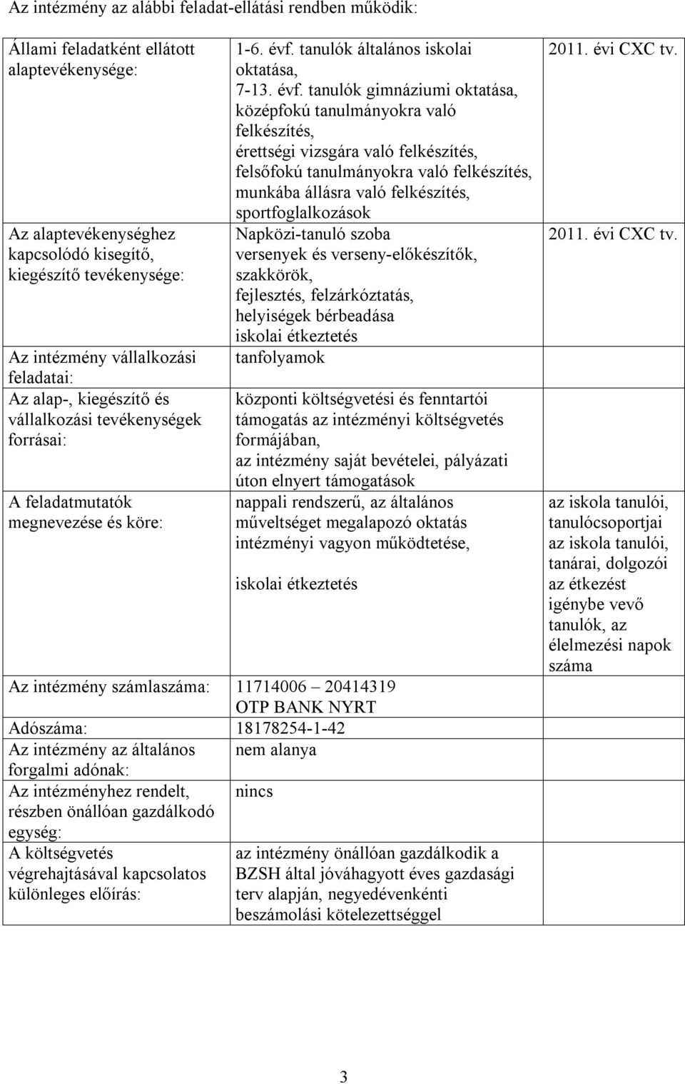 tanulók általános iskolai oktatása, 7-13. évf.