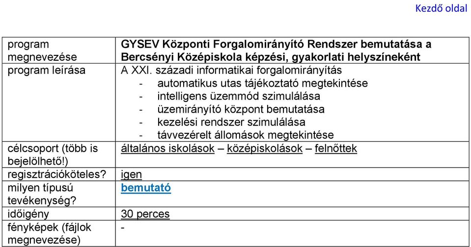 századi informatikai forgalomirányítás - automatikus utas tájékoztató megtekintése -