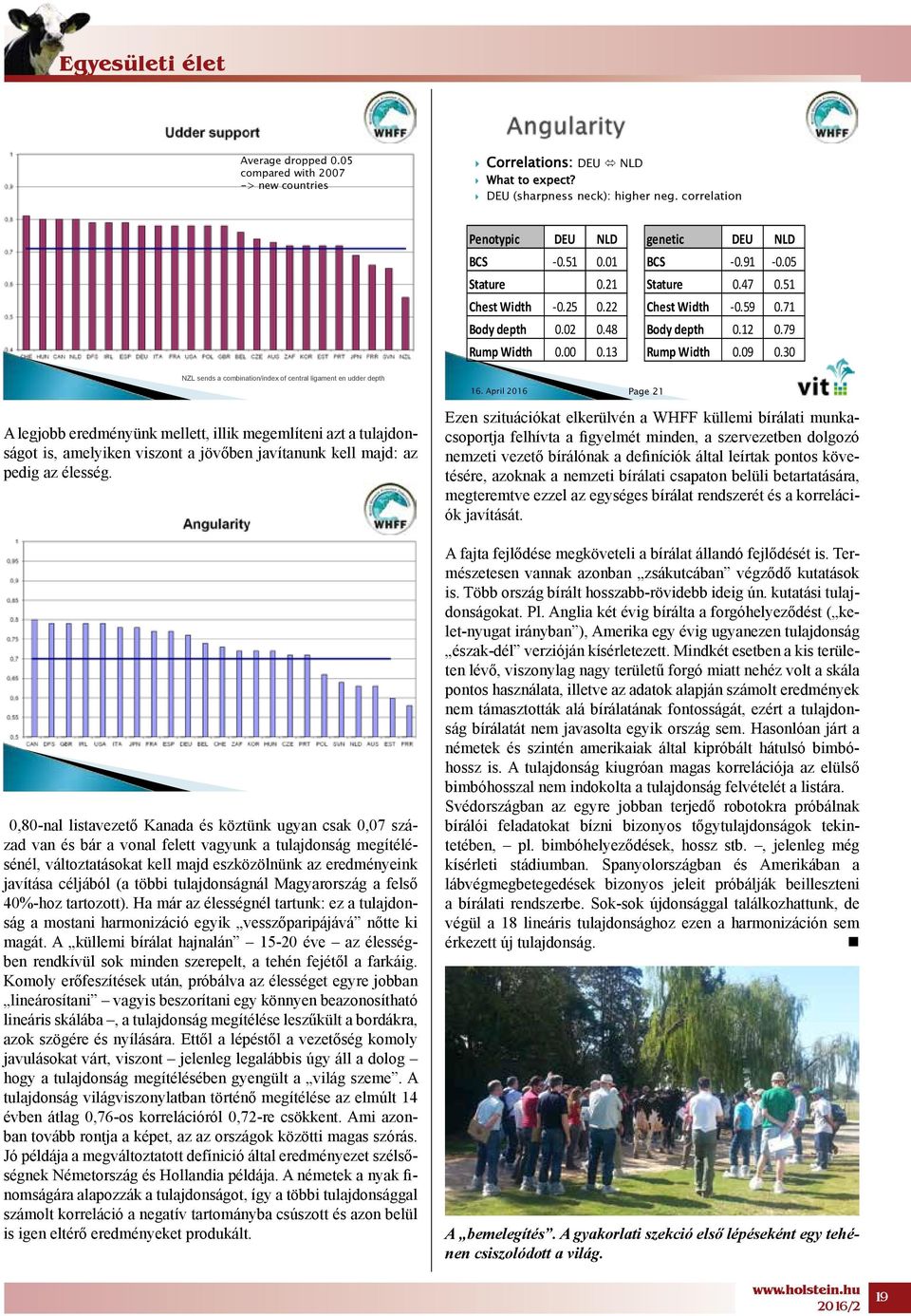 30 NZL sends a combination/index of central ligament en udder depth A legjobb eredményünk mellett, illik megemlíteni azt a tulajdonságot is, amelyiken viszont a jövőben javítanunk kell majd: az pedig