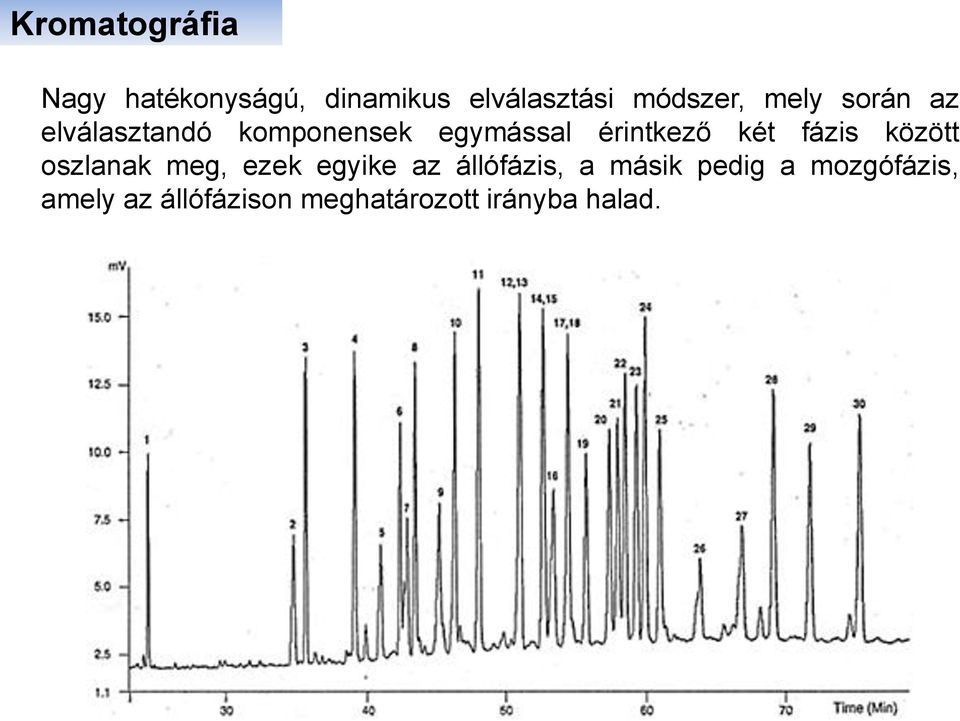 fázis között oszlanak meg, ezek egyike az állófázis, a másik
