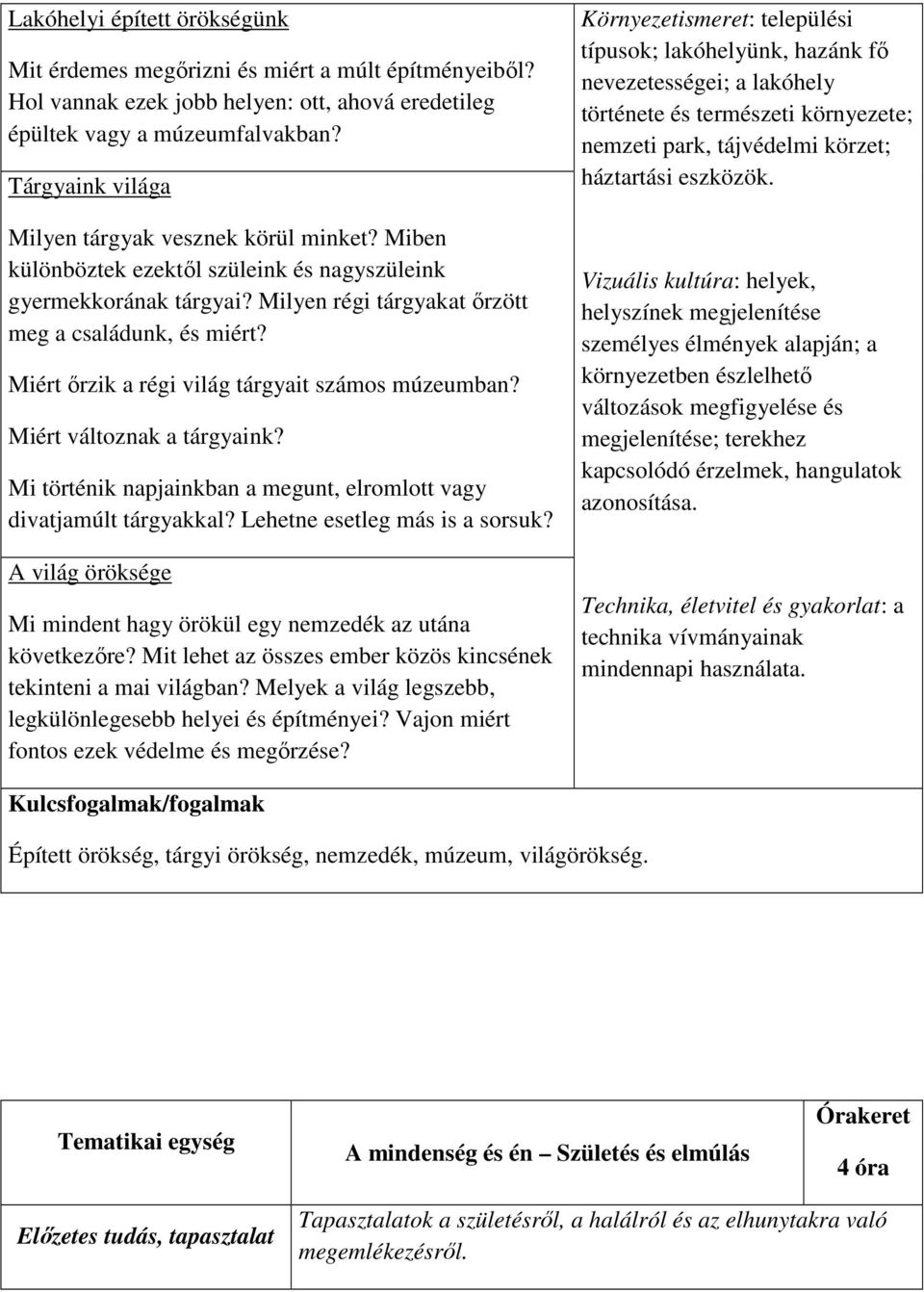 Miért őrzik a régi világ tárgyait számos múzeumban? Miért változnak a tárgyaink? Mi történik napjainkban a megunt, elromlott vagy divatjamúlt tárgyakkal? Lehetne esetleg más is a sorsuk?