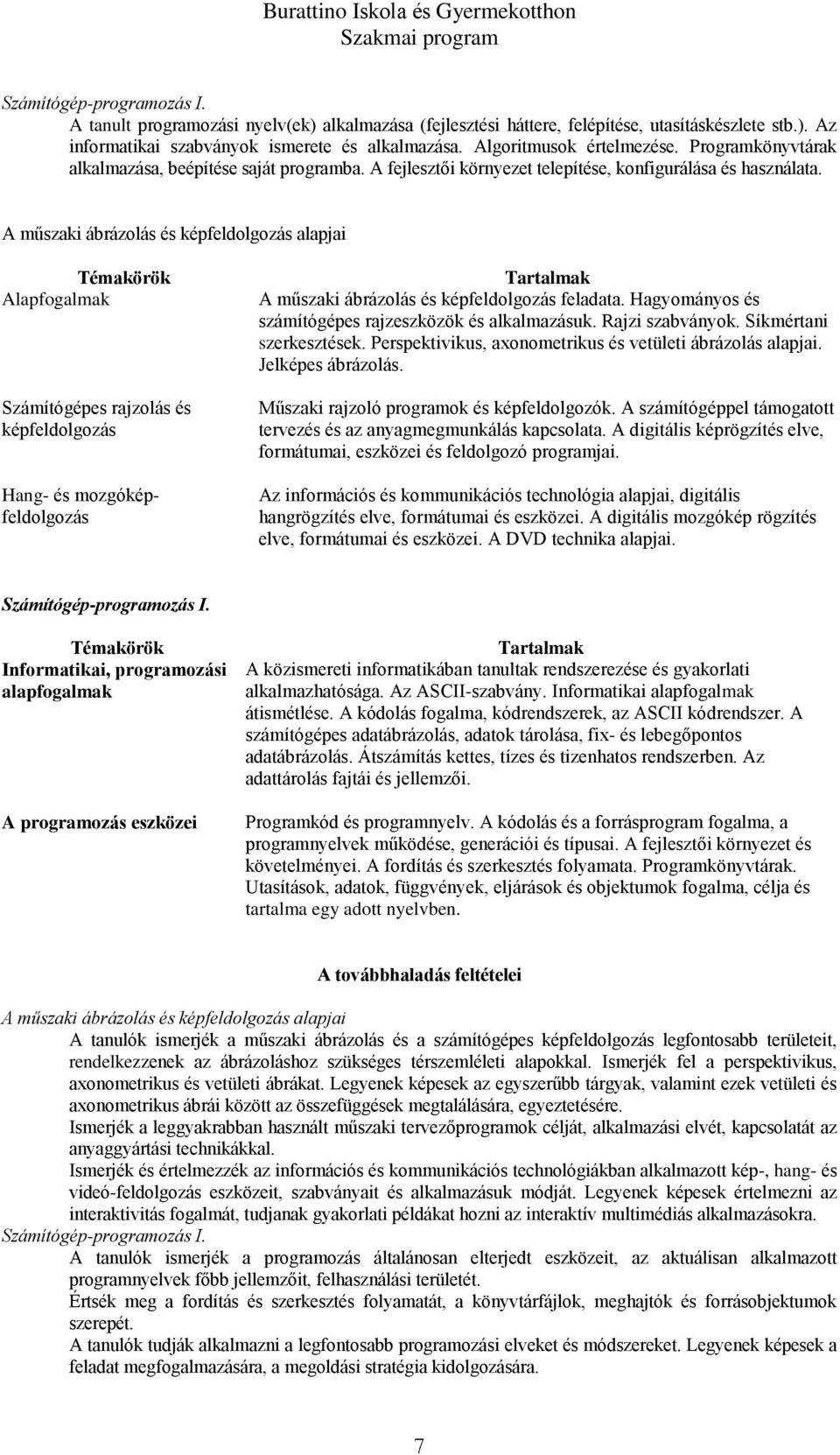 A műszaki ábrázolás és képfeldolgozás alapjai Témakörök Alapfogalmak Számítógépes rajzolás és képfeldolgozás Hang- és mozgóképfeldolgozás Tartalmak A műszaki ábrázolás és képfeldolgozás feladata.