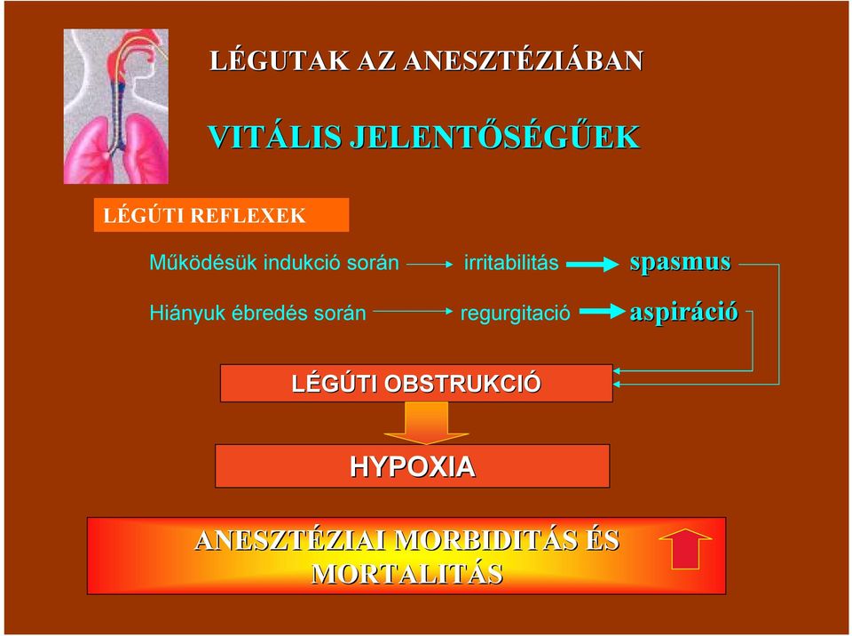 spasmus Hiányuk ébredés során regurgita aspiráci LÉGÚTI