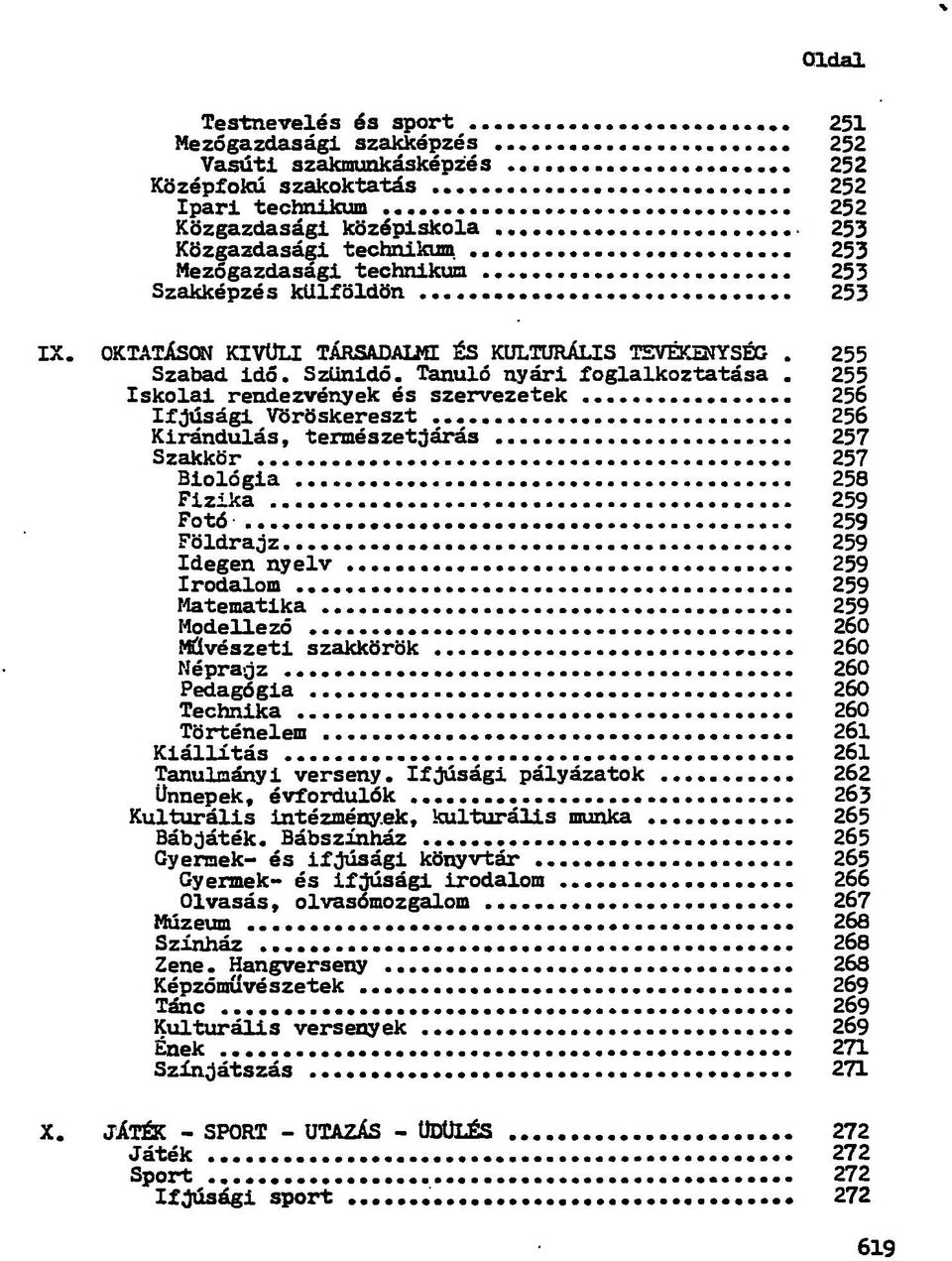 255 Iskolai rendezvények és szervezetek 256 Ifjúsági Vöröskereszt 256 Kirándulás, természetjárás 257 Szakkör 257 Biológia 258 Fizika 259 Fotó 259 Földrajz 259 Idegen nyelv 259 Irodalom 259 Matematika