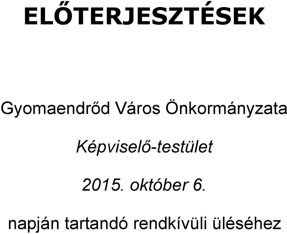 Képviselő-testület 2015.