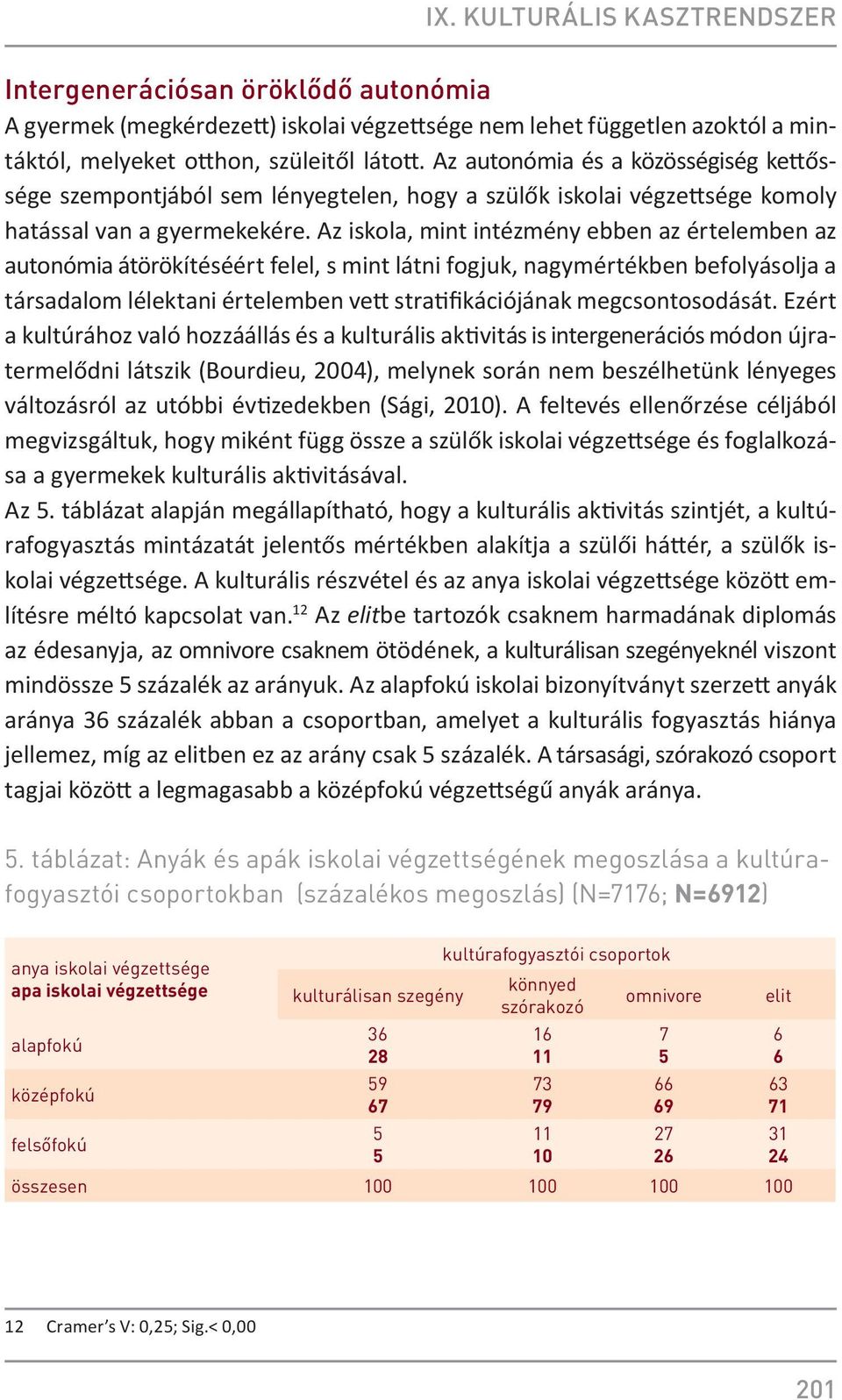 Az iskola, mint intézmény ebben az értelemben az autonómia átörökítéséért felel, s mint látni fogjuk, nagymértékben befolyásolja a társadalom lélektani értelemben vett stratifikációjának