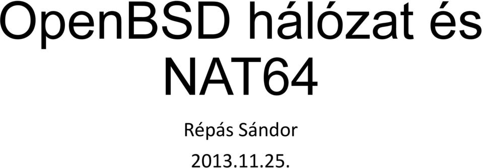NAT64 Répás