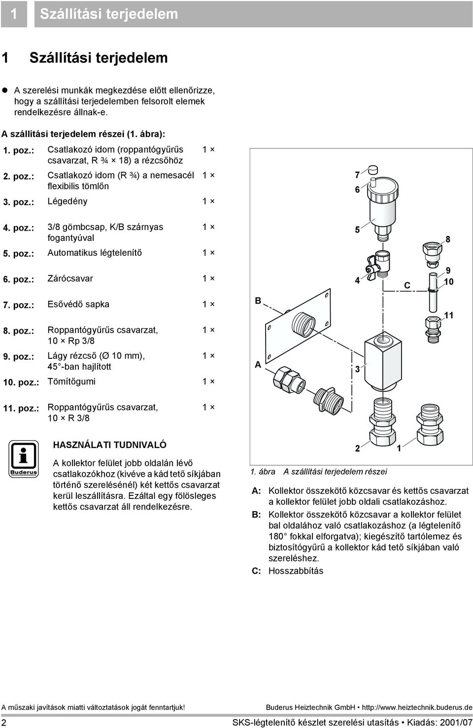 poz.: Automatikus légtelenítő 8. poz.