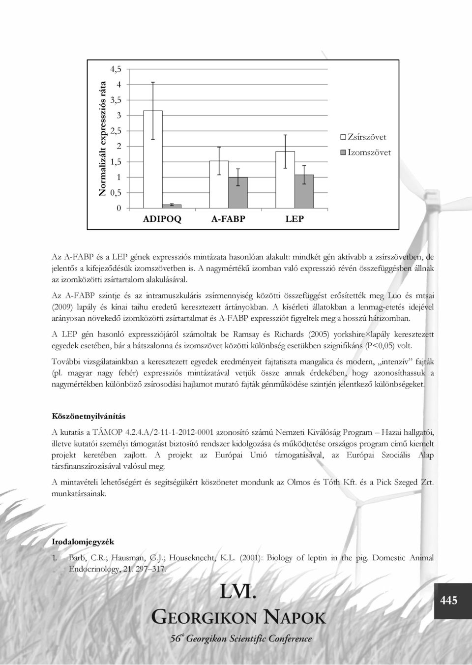 Az A-FABP szintje és az intramuszkuláris zsírmennyiség közötti összefüggést erősítették meg Luo és mtsai (2009) lapály és kínai taihu eredetű keresztezett ártányokban.