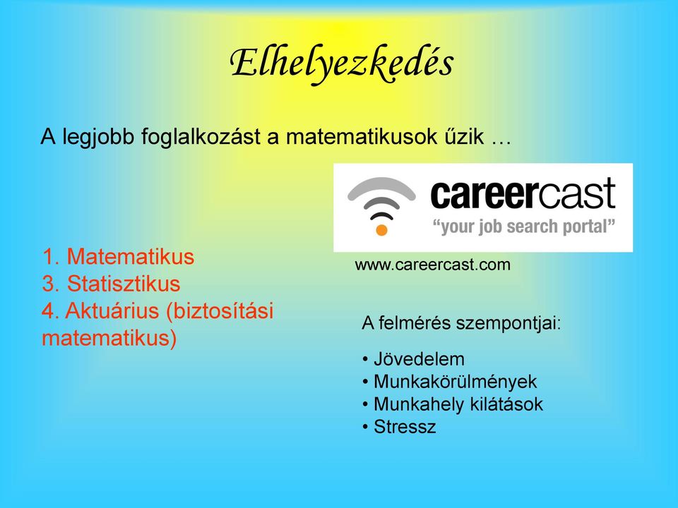 Aktuárius (biztosítási matematikus) www.careercast.