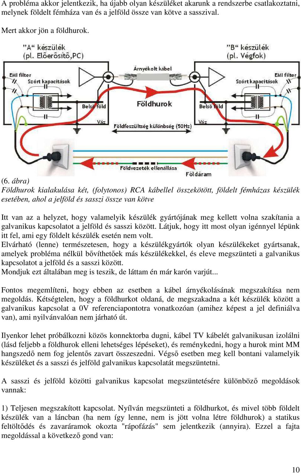 gyártójának meg kellett volna szakítania a galvanikus kapcsolatot a jelföld és sasszi között. Látjuk, hogy itt most olyan igénnyel lépünk itt fel, ami egy földelt készülék esetén nem volt.