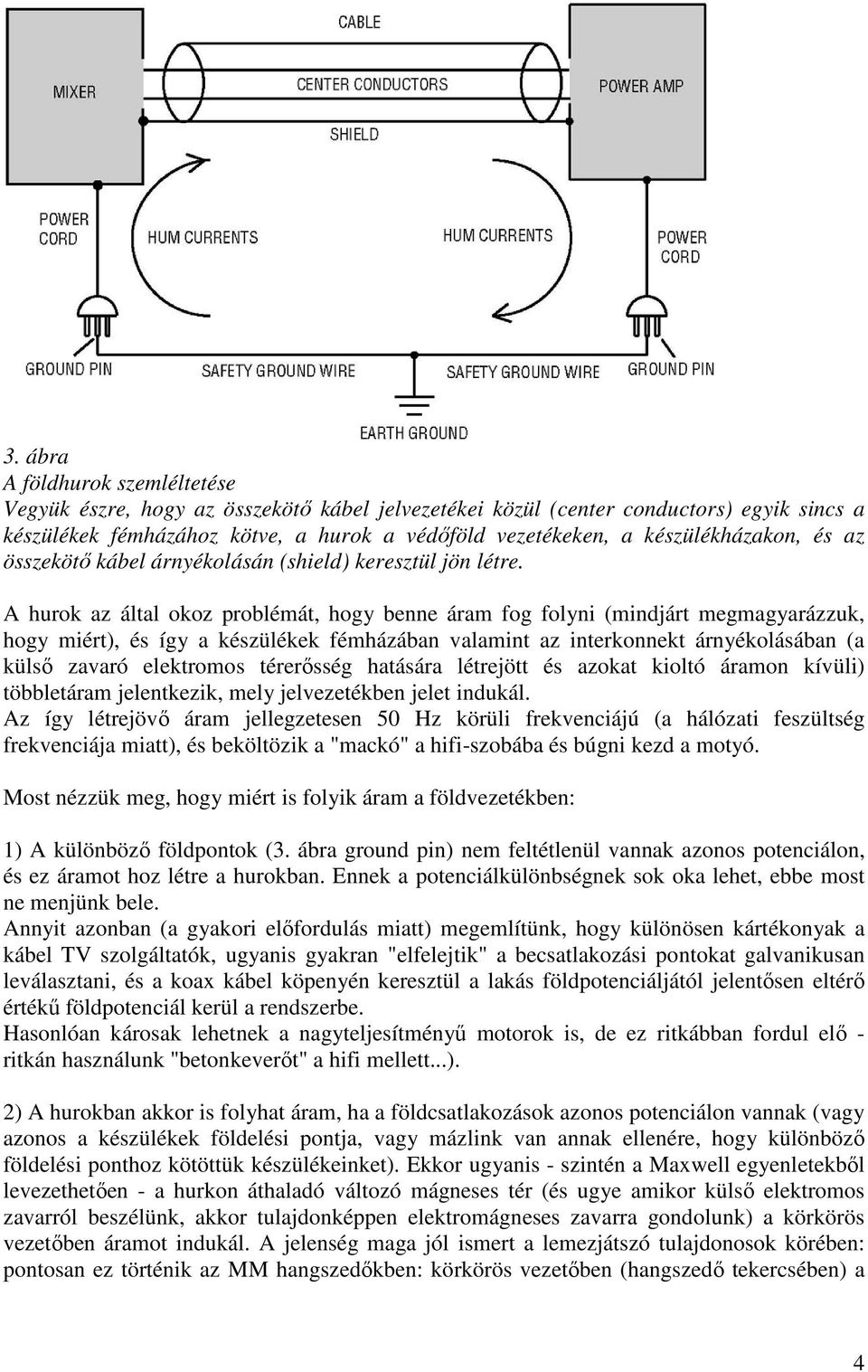 A hurok az által okoz problémát, hogy benne áram fog folyni (mindjárt megmagyarázzuk, hogy miért), és így a készülékek fémházában valamint az interkonnekt árnyékolásában (a külső zavaró elektromos