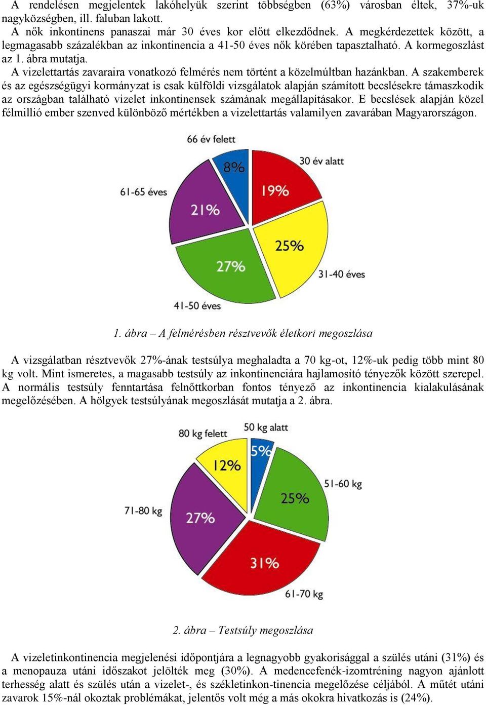 A vizelettartás zavaraira vonatkozó felmérés nem történt a közelmúltban hazánkban.