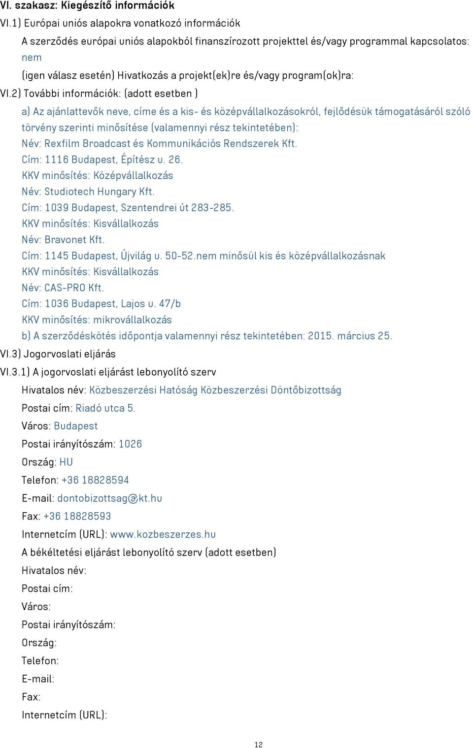 és/vagy program(ok)ra: VI.