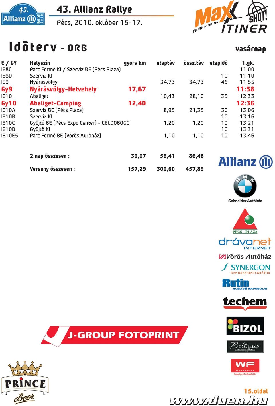 IE10 Abaliget 10,43 28,10 35 12:33 Gy10 Abaliget-Camping 12,40 12:36 IE10A Szerviz BE (Pécs Plaza) 8,95 21,35 30 13:06 IE10B Szerviz KI 10 13:16 IE10C