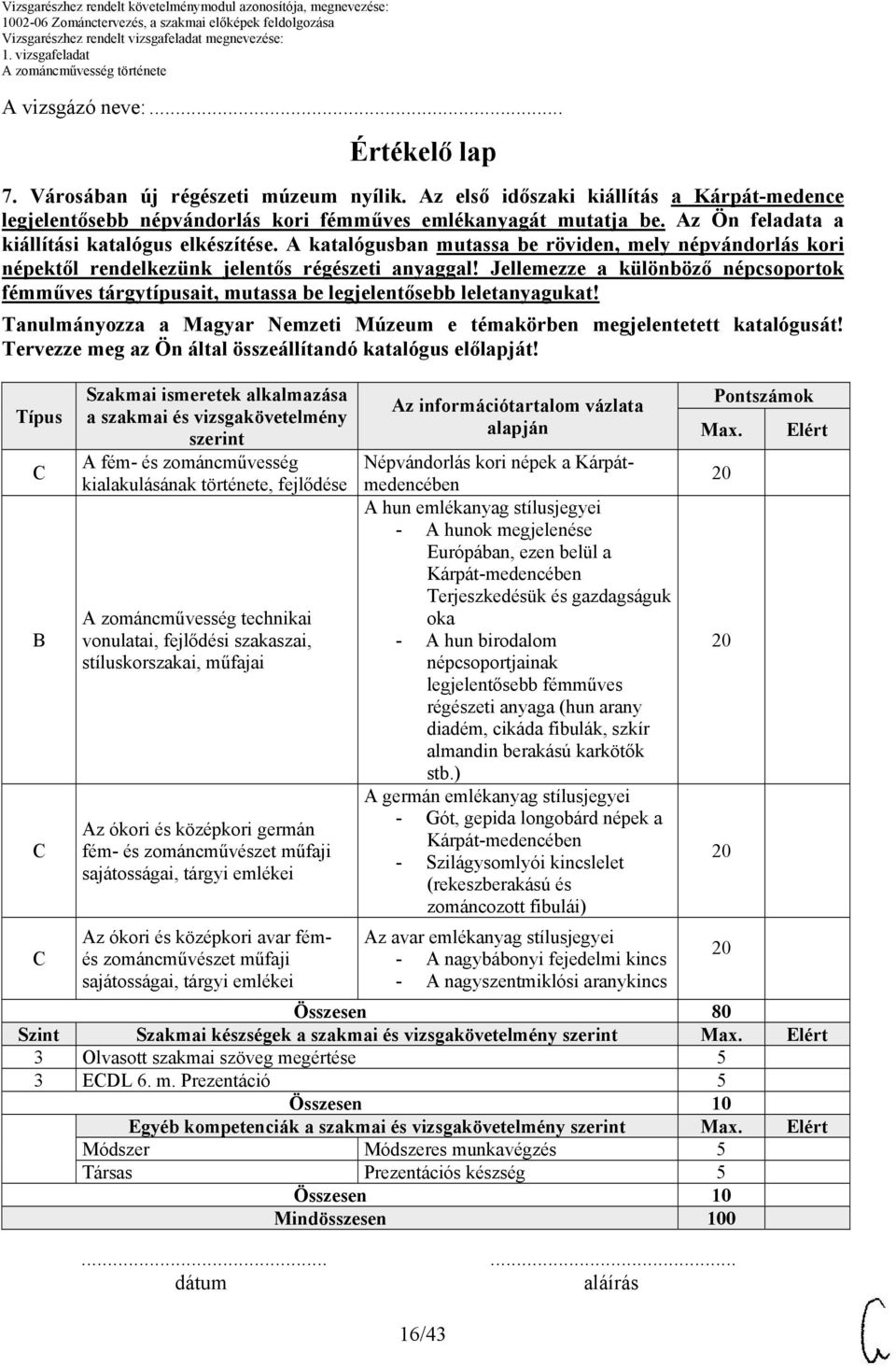 Jellemezze a különböző népcsoportok fémműves tárgytípusait, mutassa be legjelentősebb leletanyagukat! Tanulmányozza a Magyar Nemzeti Múzeum e témakörben megjelentetett katalógusát!