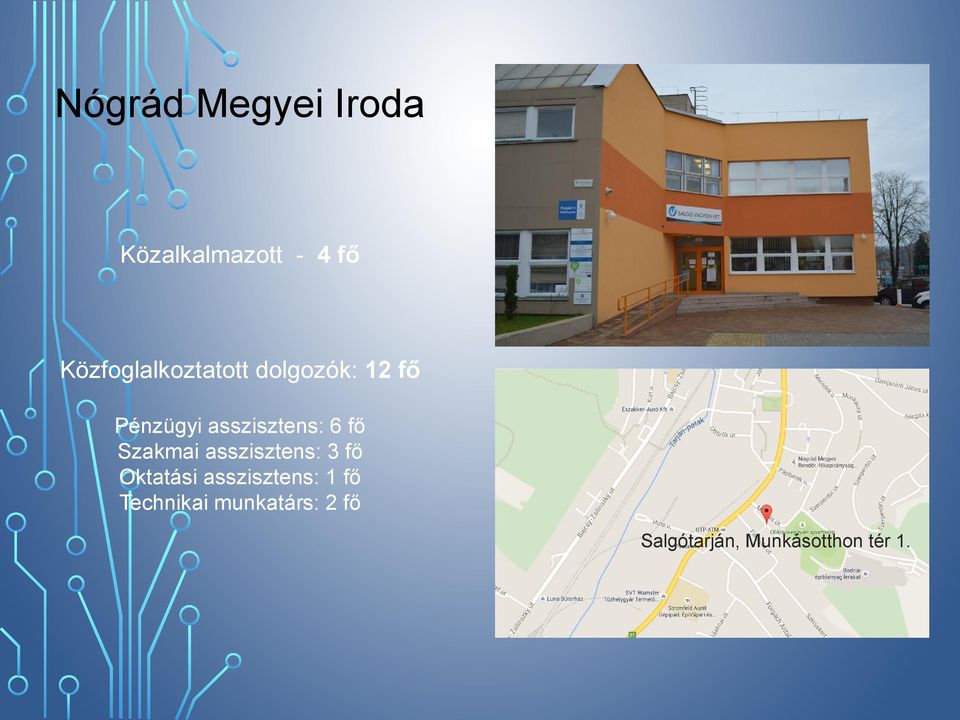 asszisztens: 6 fő Szakmai asszisztens: 3 fő Oktatási