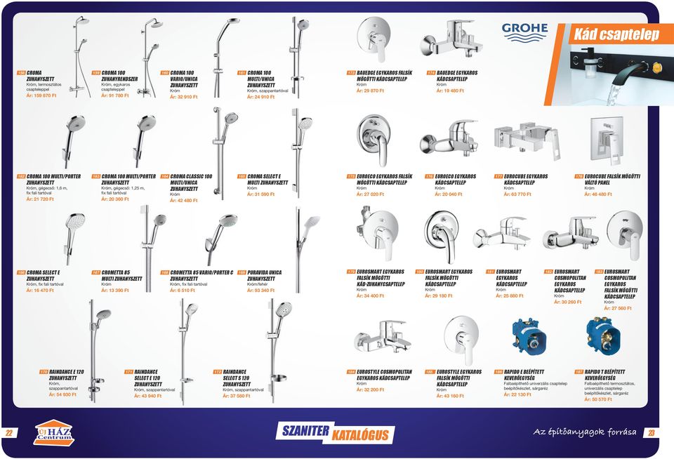 CROMA 100 MULTI/PORTER, gégecső: 1,25 m, fix fali tartóval Ár: 20 360 Ft 164 CROMA CLASSIC 100 MULTI/UNICA Ár: 42 480 Ft CROMA SELECT E MULTI Ár: 31 590 Ft 165 175 EUROECO EGYKAROS FALSÍK MÖGÖTTI Ár: