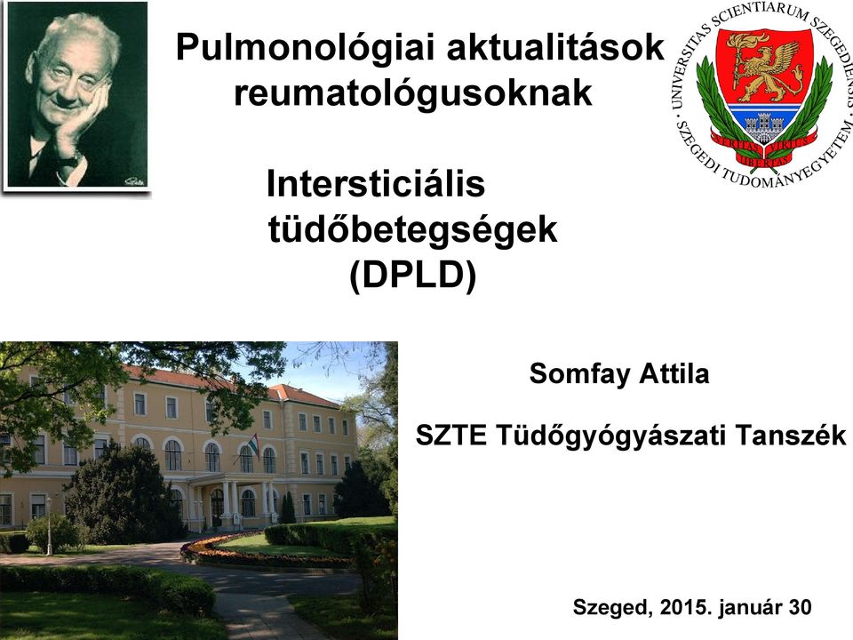 tüdőbetegségek (DPLD) Somfay Attila