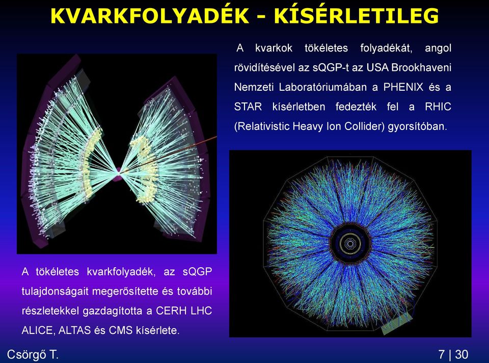 (Relativistic Heavy Ion Collider) gyorsítóban.