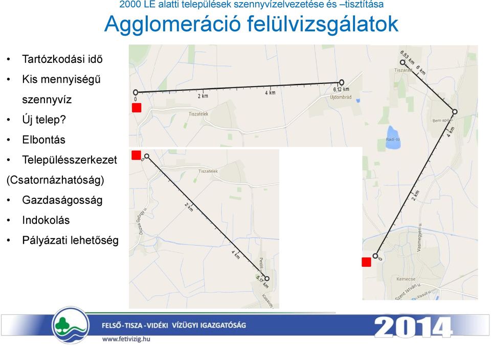 Kis mennyiségű szennyvíz Új telep?