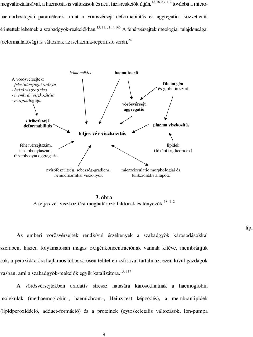 24 A vörösvérsejtek: - felszín/térfogat aránya - belsı viszkozitása - membrán viszkozitása - morphologiája hımérséklet haematocrit vörösvérsejt aggregatio fibrinogén és globulin szint vörösvérsejt