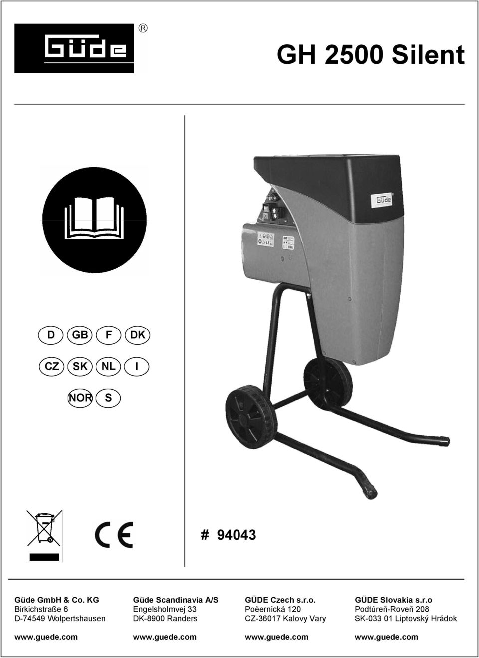 DK-8900 Randers GÜDE Czech s.r.o.