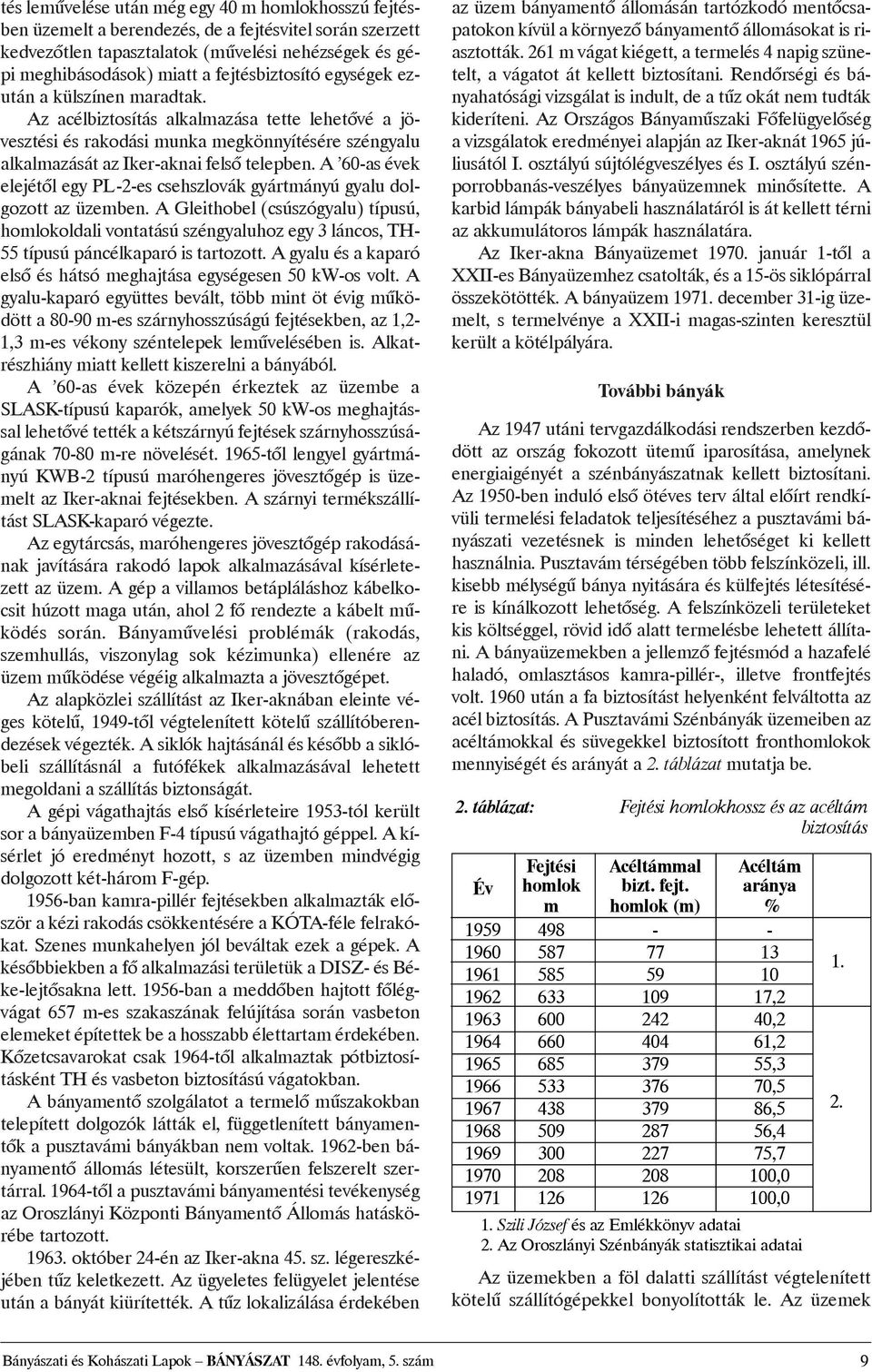 A 60-as évek elejétõl egy PL-2-es csehszlovák gyártmányú gyalu dolgozott az üzemben.