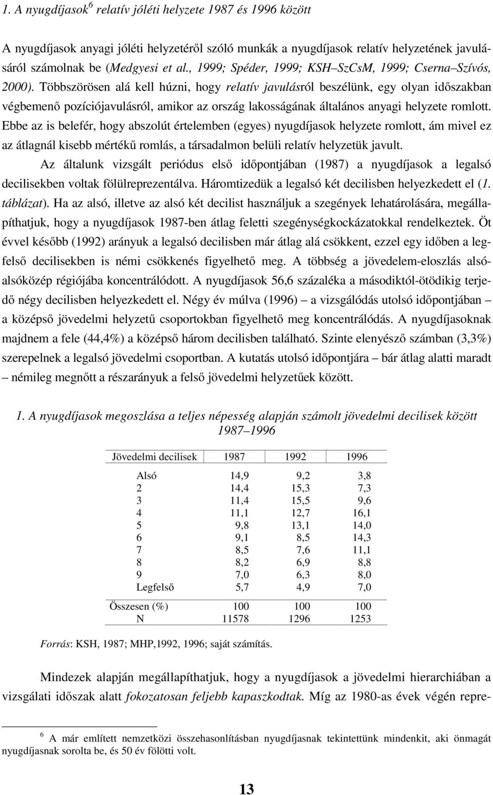 Többszörösen alá kell húzn hgy relaív javulásról beszélünk egy lyan dőszakban végbemenő zícójavulásról amkr az rszág laksságának álaláns anyag helyzee rml.