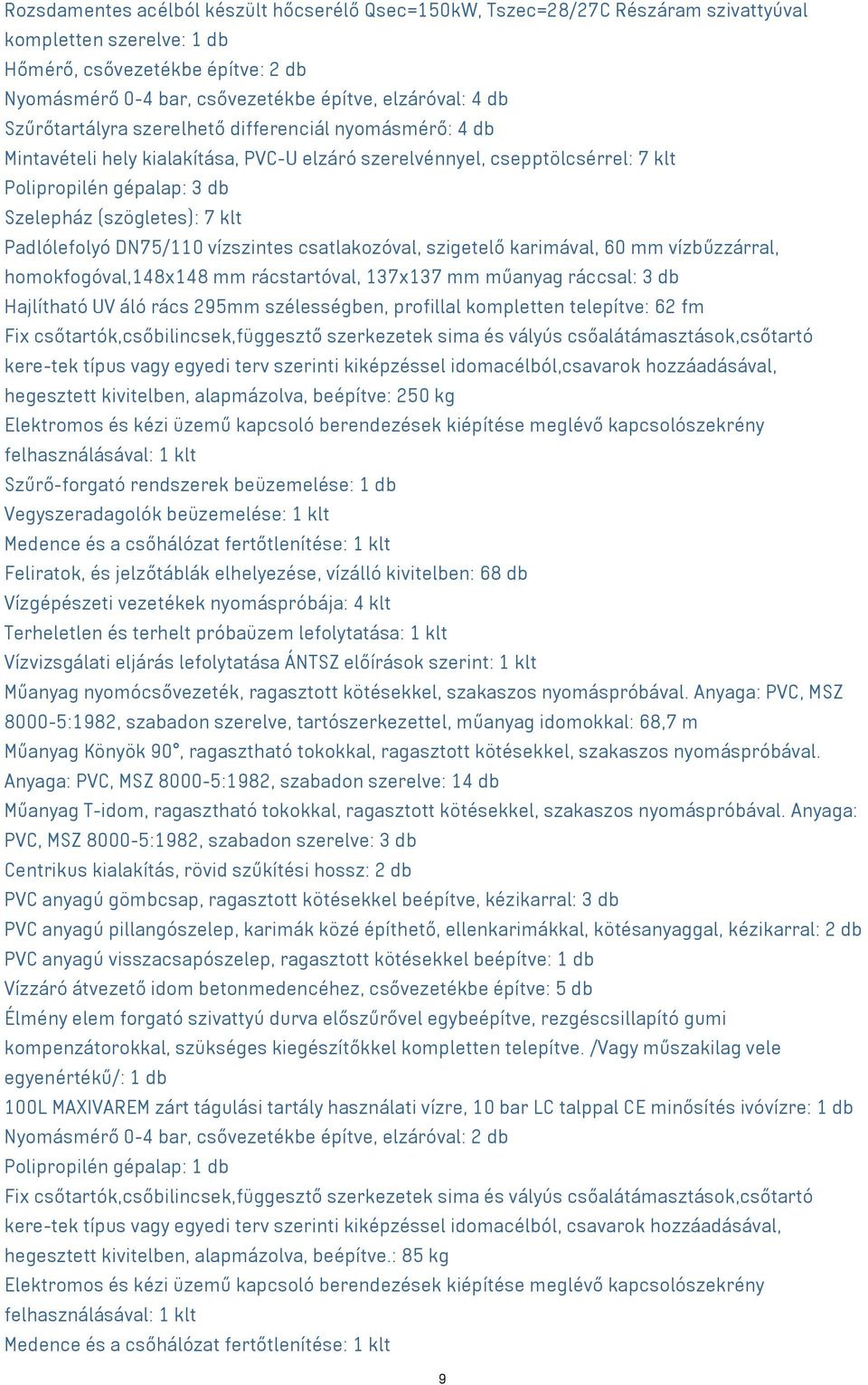 Padlólefolyó DN75/110 vízszintes csatlakozóval, szigetelő karimával, 60 mm vízbűzzárral, homokfogóval,148x148 mm rácstartóval, 137x137 mm műanyag ráccsal: 3 db Hajlítható UV áló rács 295mm