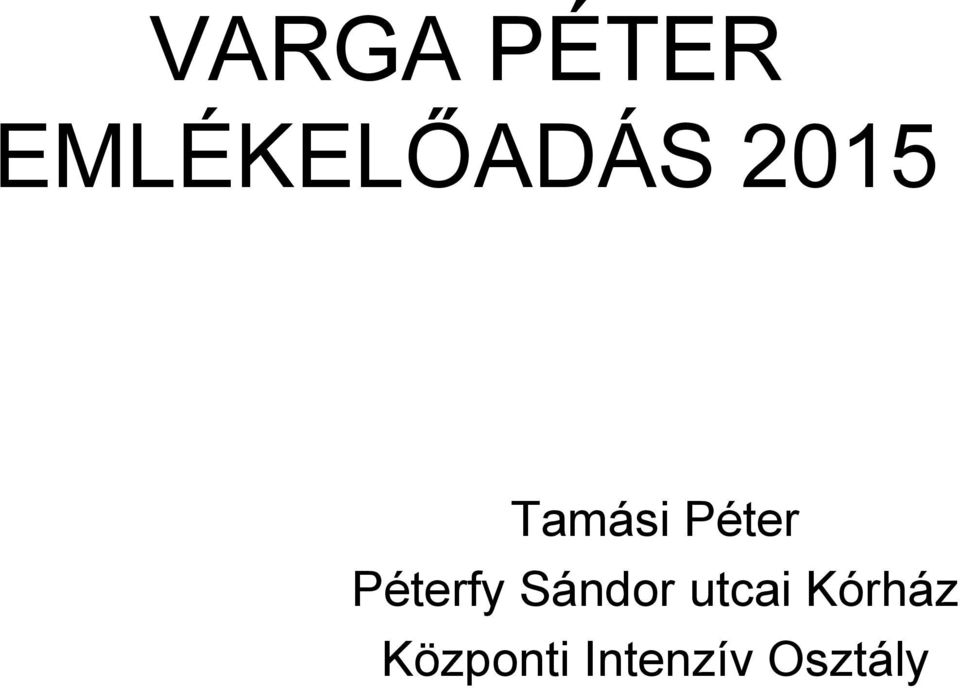 Tamási Péter Péterfy
