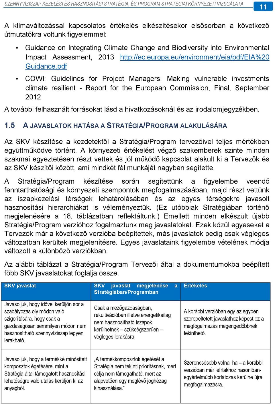 pdf COWI: Guidelines for Project Managers: Making vulnerable investments climate resilient - Report for the European Commission, Final, September 2012 A további felhasznált forrásokat lásd a