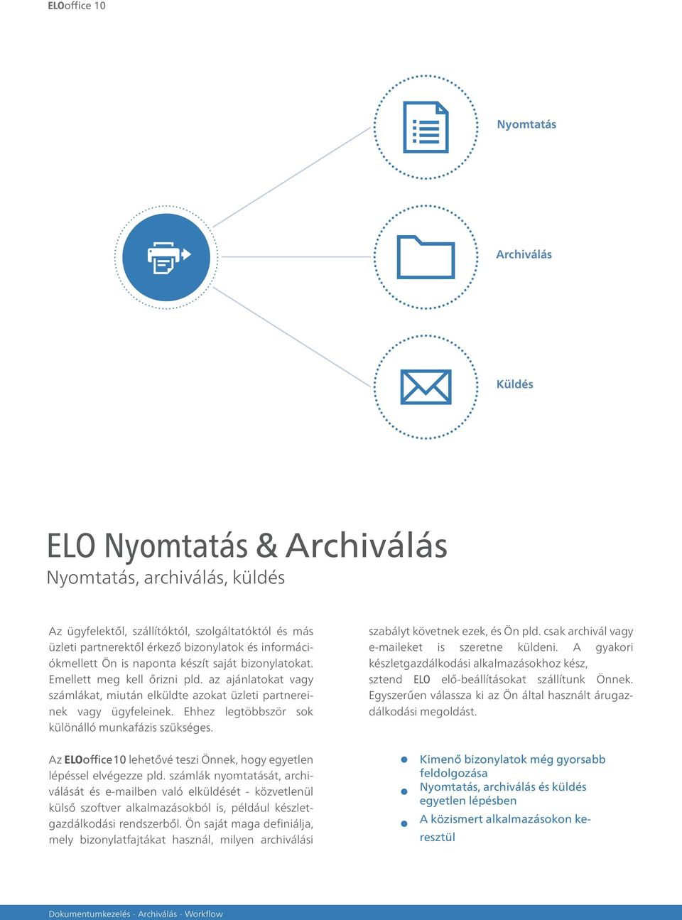 Ehhez legtöbbször sok különálló munkafázis szükséges. Az ELOoffice 10 lehetővé teszi Önnek, hogy egyetlen lépéssel elvégezze pld.