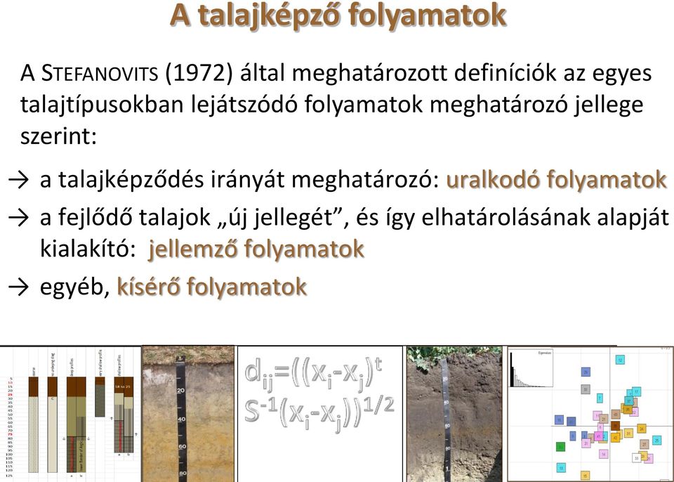 talajképződés irányát meghatározó: uralkodó folyamatok a fejlődő új jellegét,