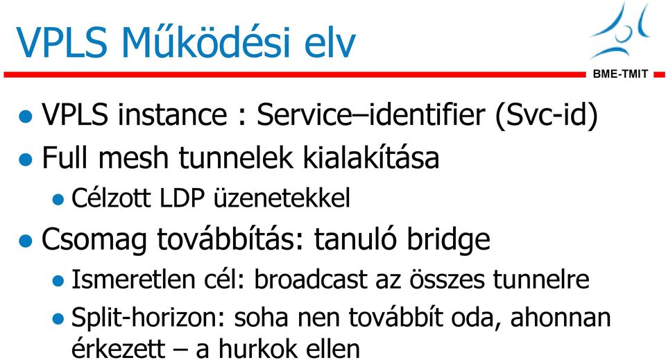 továbbítás: tanuló bridge Ismeretlen cél: broadcast az összes