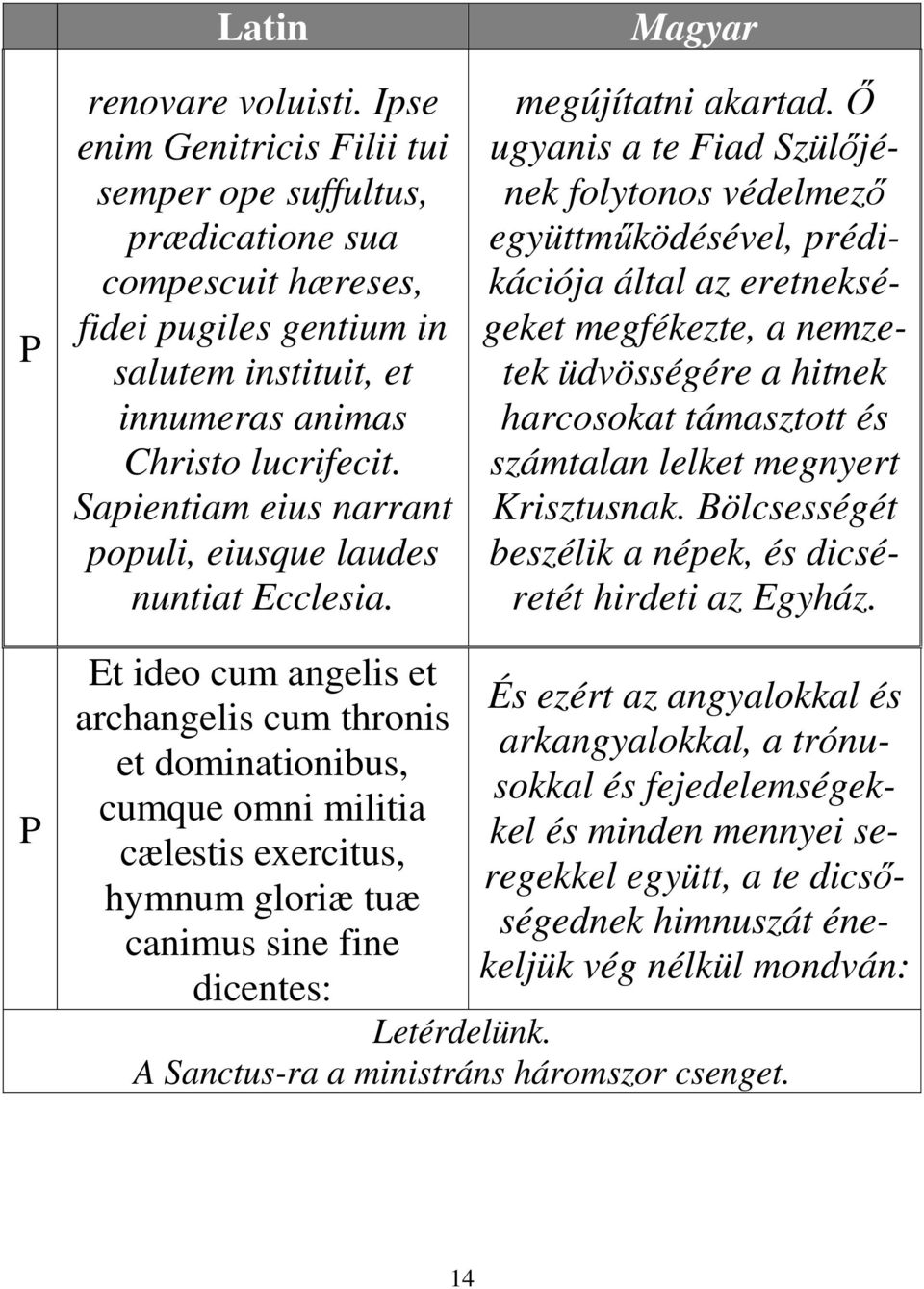 İ ugyanis a te Fiad Szülıjének folytonos védelmezı együttmőködésével, prédikációja által az eretnekségeket megfékezte, a nemzetek üdvösségére a hitnek harcosokat támasztott és számtalan lelket