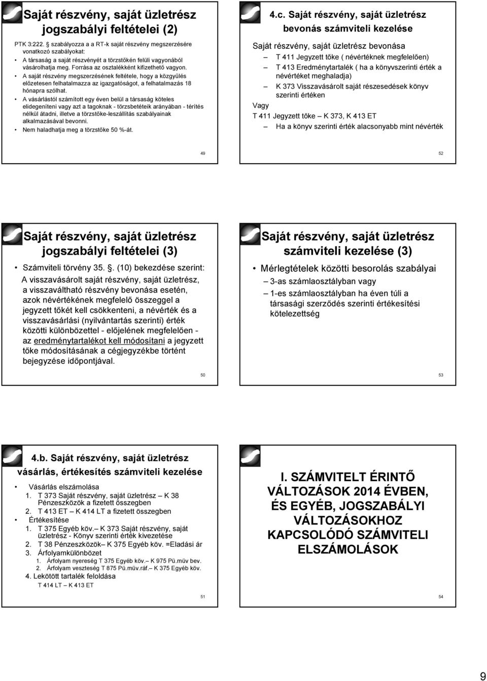 A saját részvény megszerzésének feltétele, hogy a közgyűlés előzetesen felhatalmazza az igazgatóságot, a felhatalmazás 18 hónapra szólhat.