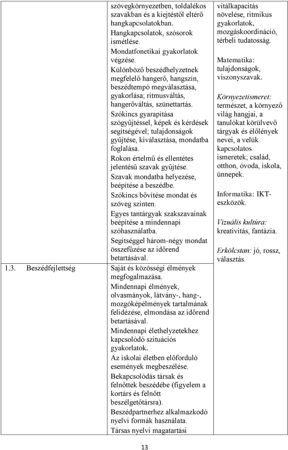 Szókincs gyarapítása szógyűjtéssel, képek és kérdések segítségével; tulajdonságok gyűjtése, kiválasztása, mondatba foglalása. Rokon értelmű és ellentétes jelentésű szavak gyűjtése.